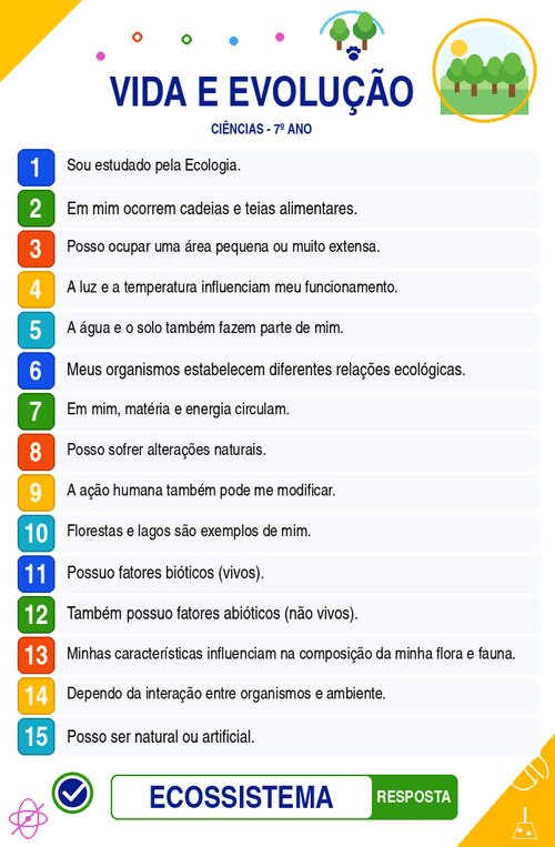 Vida e Evolução - 7º ano - Ciências da Natureza